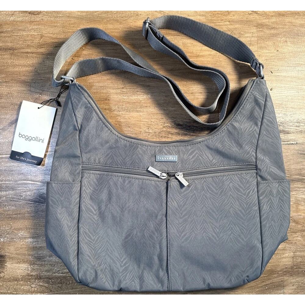 EUC Baggallini Gray Cargo Crossbody Shoulder Bag